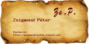 Zsigmond Péter névjegykártya